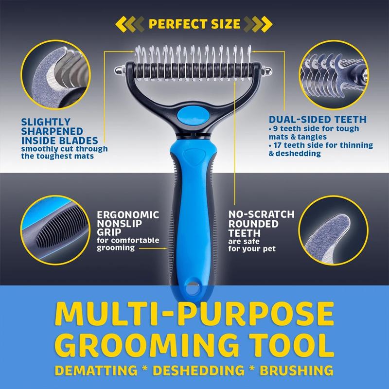 🔥Buy 2 Get 1 Free🔥Efficient Double-Sided Pet Grooming Brush